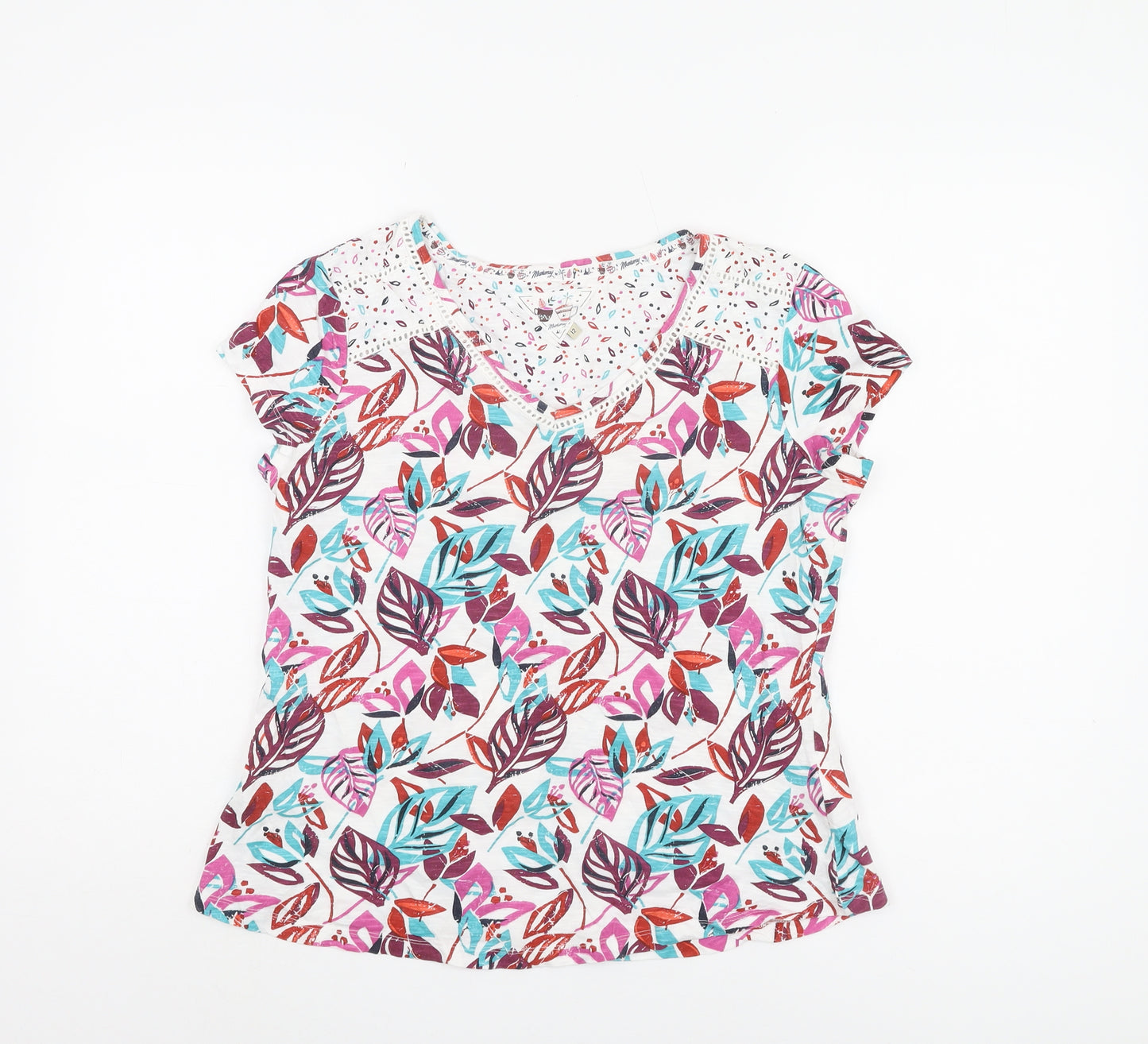 Mantaray Women's Multicoloured Floral T-Shirt Size 12