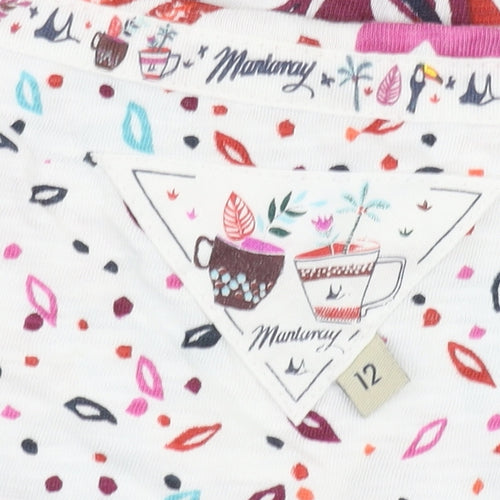 Mantaray Women's Multicoloured Floral T-Shirt Size 12
