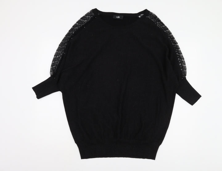 Wallis Women’s Black Jumper, L Size, Viscose Blend