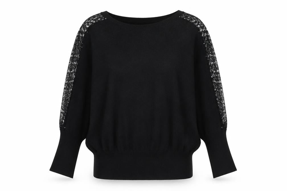 Front view of Wallis Women’s Black Jumper, L Size, Viscose Blend