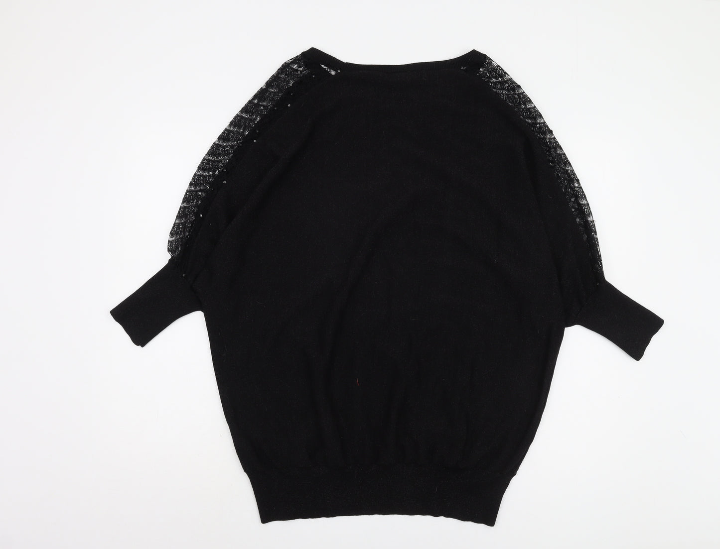 Wallis Women’s Black Jumper, L Size, Viscose Blend