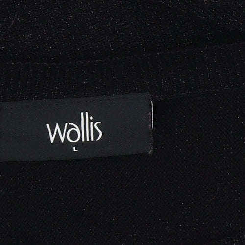 Wallis Women’s Black Jumper, L Size, Viscose Blend