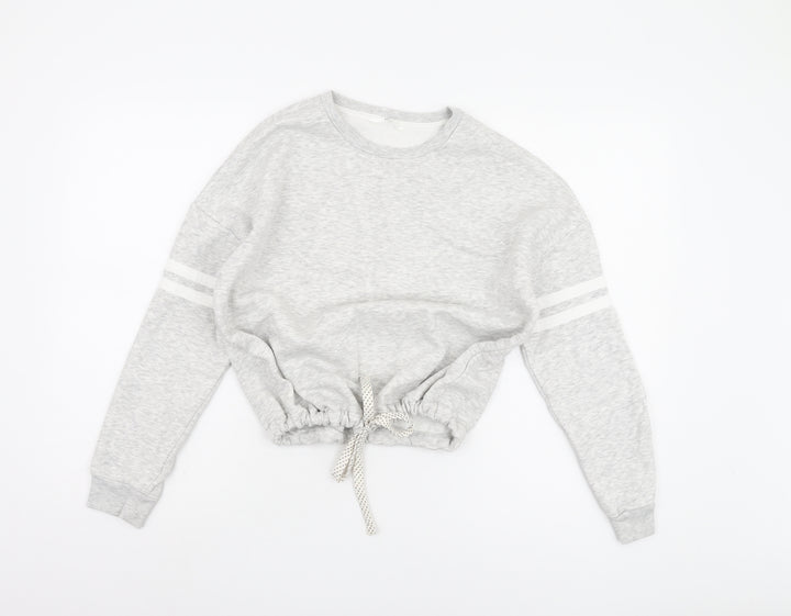 Marks and Spencer Girls Grey Sweatshirt Size 13-14 Crew Neck