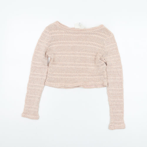New Look Pink Women's Pullover Jumper, Size 8, Casual