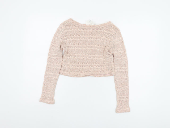 New Look Pink Women's Pullover Jumper, Size 8, Casual