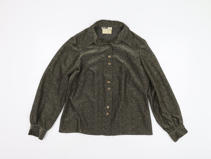 Clifton Women's Black Slim Button-Up Shirt 12