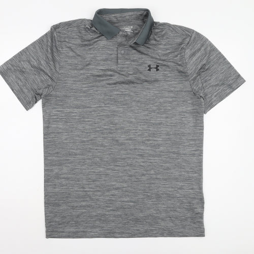 Under Armour Men's Grey Polo Shirt Size M