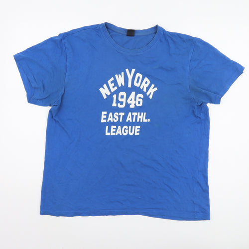 Store Twenty One Men's Blue Graphic T-Shirt M