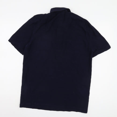 Marks and Spencer Men's Blue Polo Shirt L