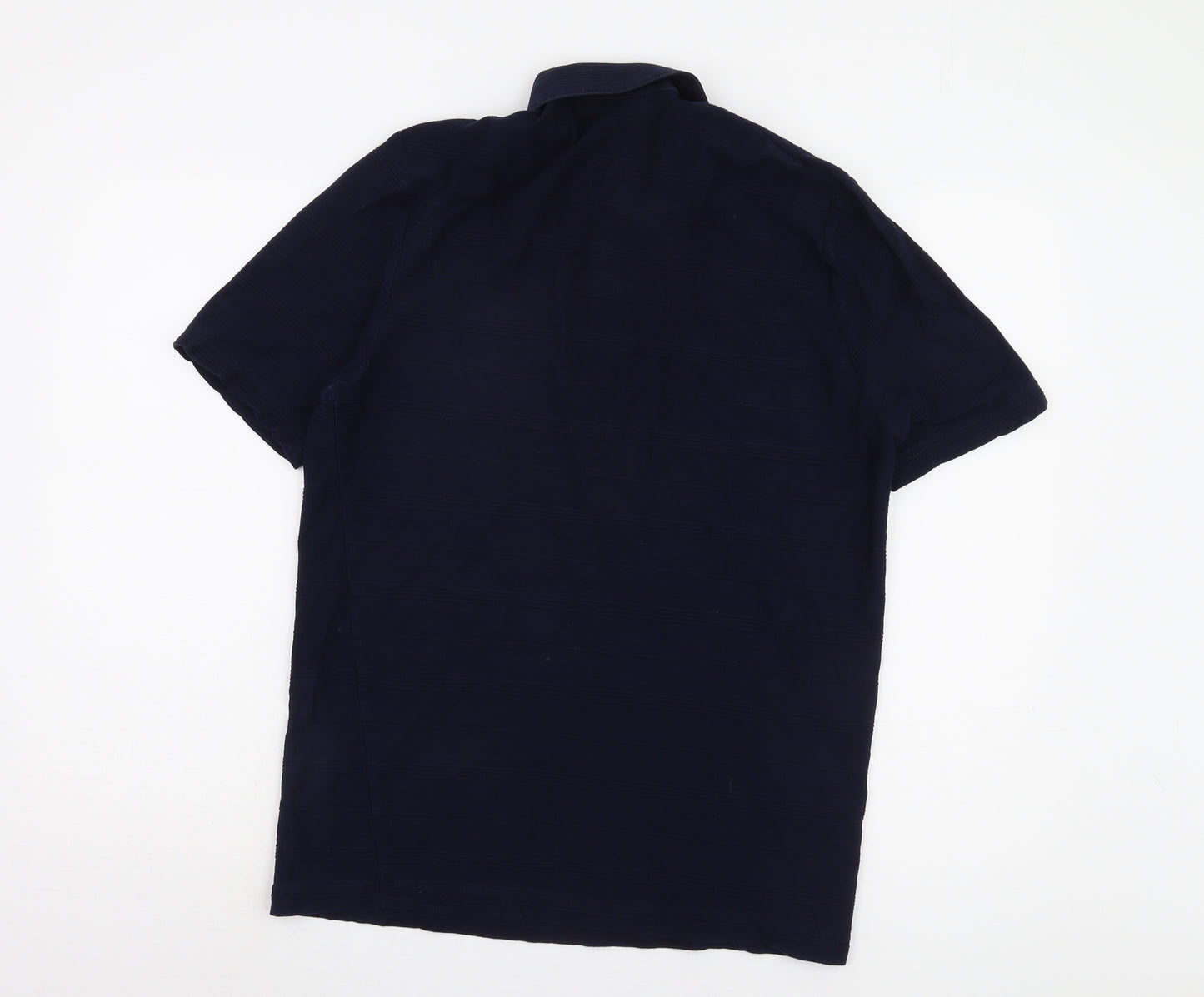 Marks and Spencer Men's Blue Polo Shirt L