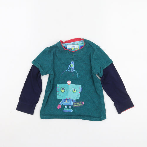 Ted Baker Unisex Blue Robot T-Shirt 18-24 Months