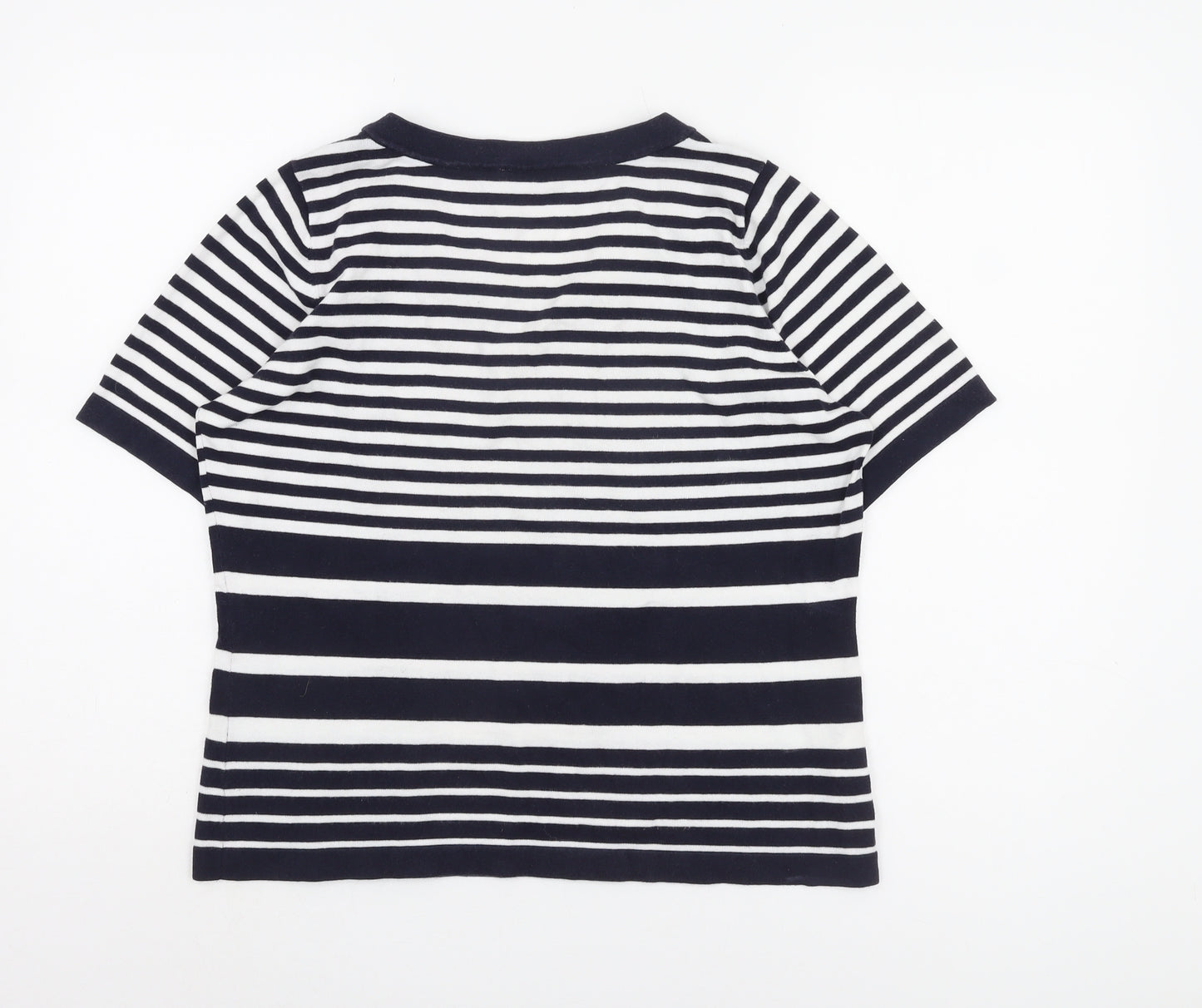 CC Women's L Black & White Striped T-Shirt