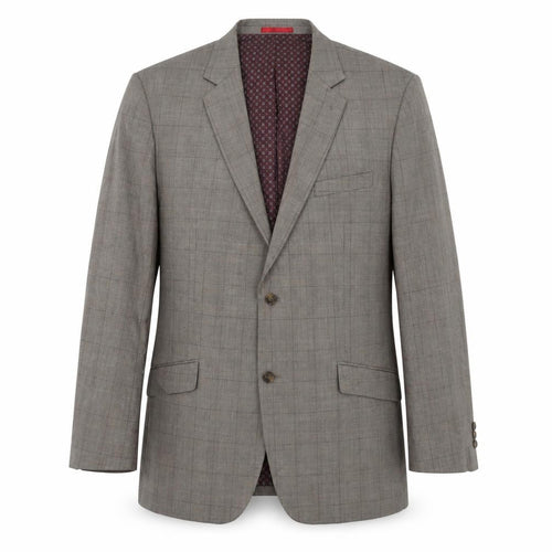 Greenwoods Men's Grey Check Blazer 48R Formal