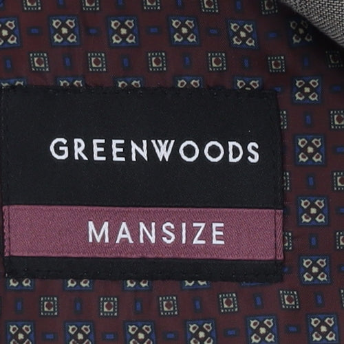Greenwoods Men's Grey Check Blazer 48R Formal