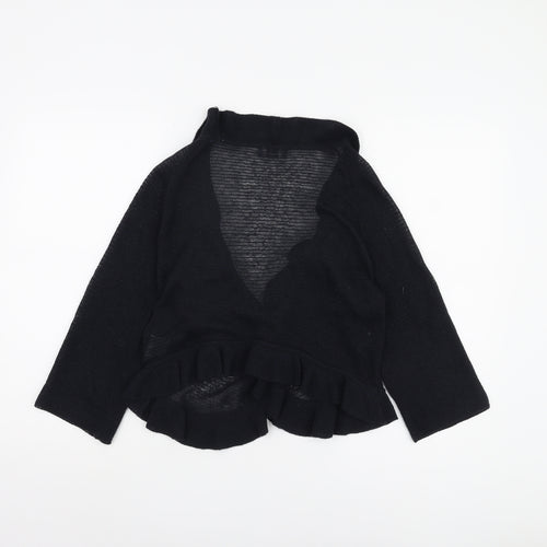 Per Una Women's Black Ruffle Cardigan UK 14