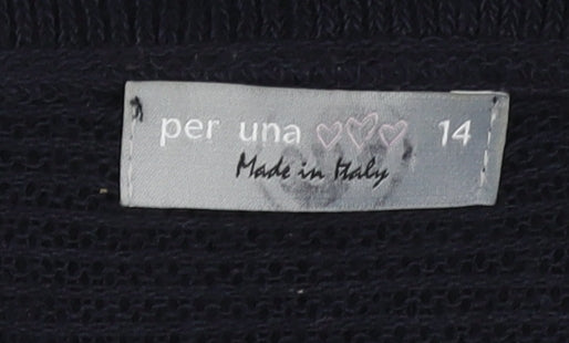 Per Una Women's Black Ruffle Cardigan UK 14