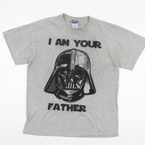 Star Wars Men's Grey M Darth Vader T-Shirt Medium