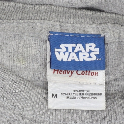 Star Wars Men's Grey M Darth Vader T-Shirt Medium