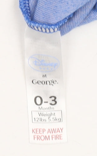 Disney Blue Mickey Mouse Unisex Babygrow 0-3M
