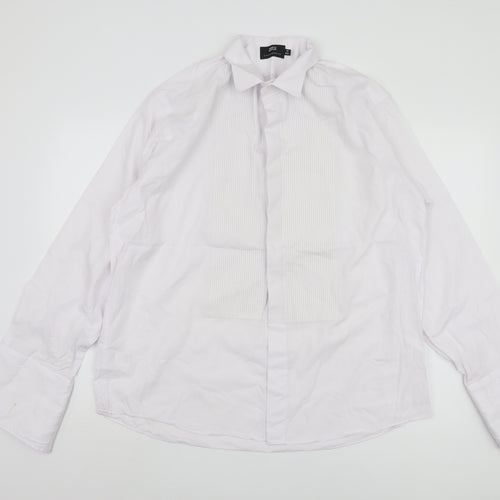 Marks and Spencer Men's White Long Sleeve Shirt Size 16.5