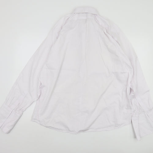 Marks and Spencer Men's White Long Sleeve Shirt Size 16.5