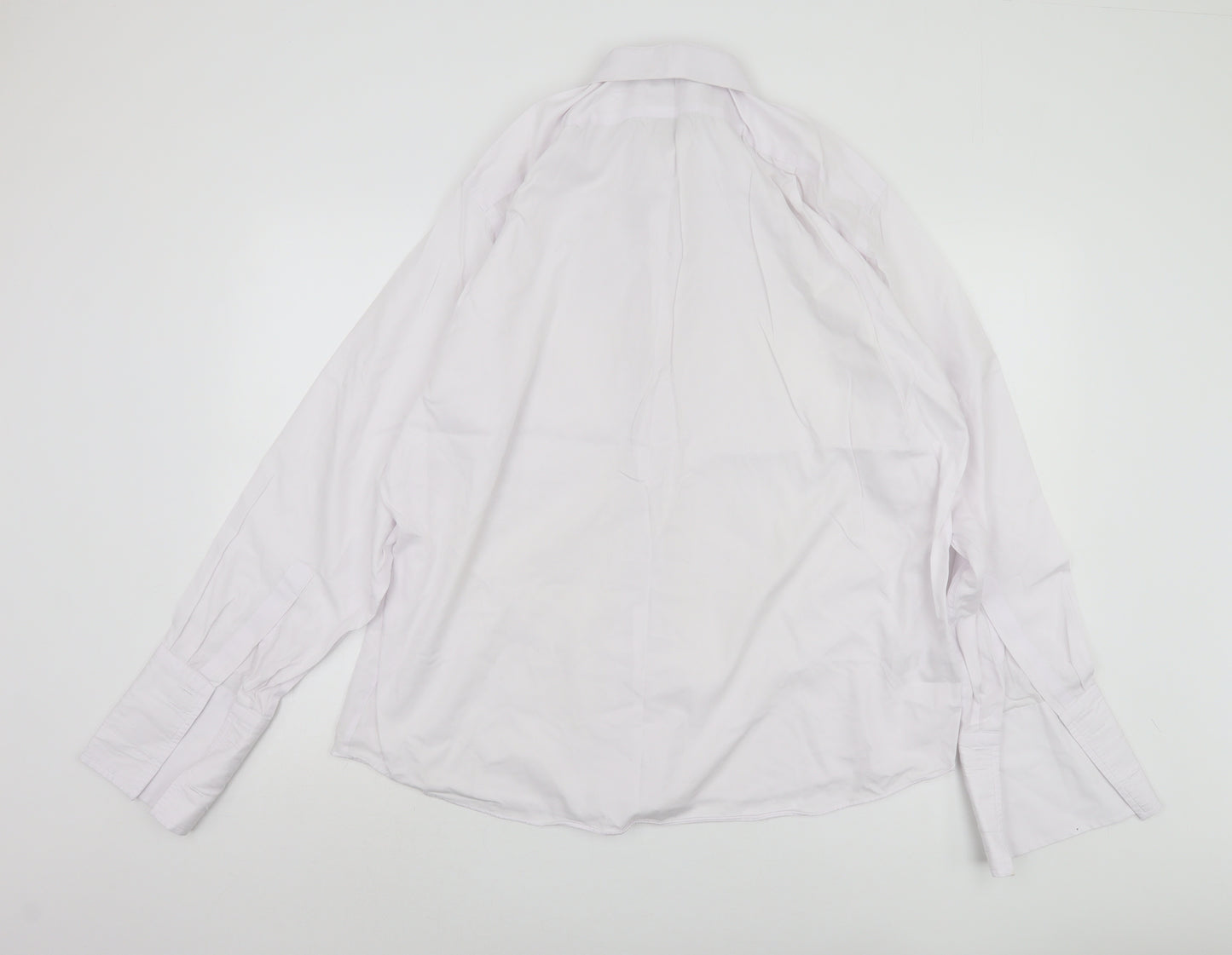 Marks and Spencer Men's White Long Sleeve Shirt Size 16.5