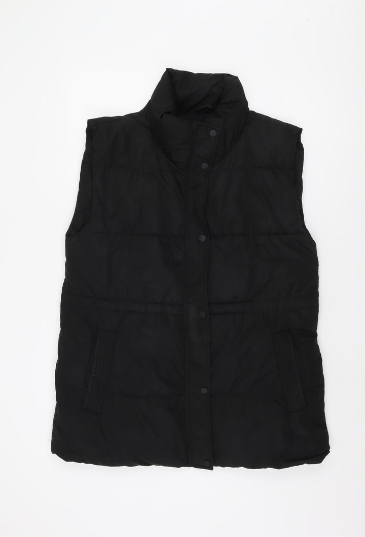 Stradivarius Black Puffer Waistcoat Women L