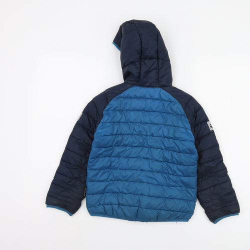 Jack Wolfskin Boys Blue Puffer Jacket UK 8 Hooded Winter
