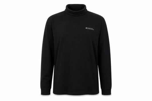 Front view of Mountain Warehouse Men's Black Long Sleeve Top - L