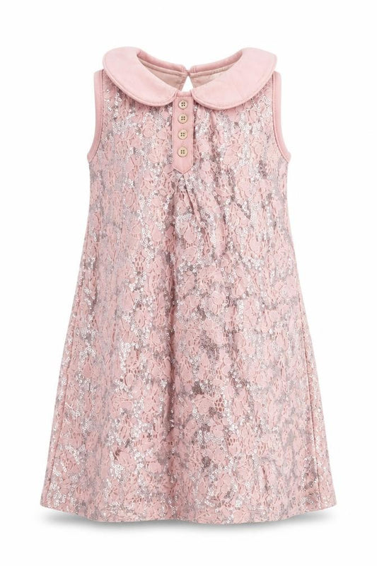 Next Girls Pink Floral Lace Dress Sleeveless Size 6 Years