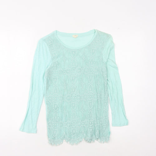 J.Crew Women's Blue Lace Blouse Size S