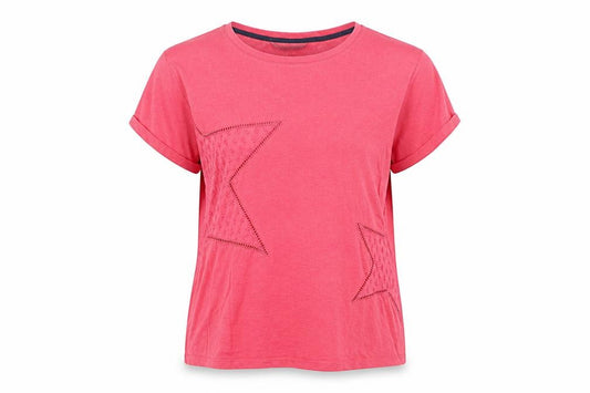 Front view of Principles Women's Pink Embroidered T-Shirt, size 14