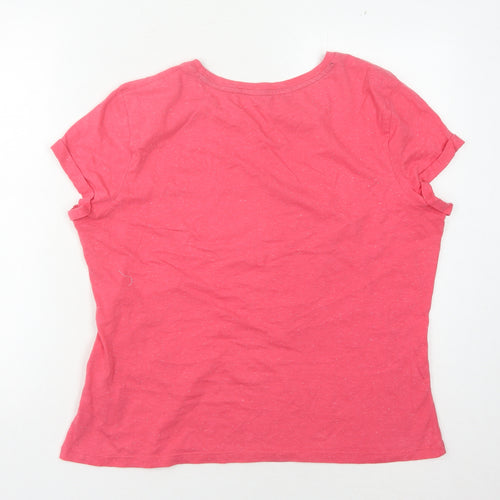 Principles Women's Pink Embroidered T-Shirt Size 14
