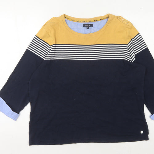 Maine New England Women's Multi Stripe 3/4 Sleeve Top 20