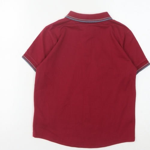 Firetrap Boys Red Polo Shirt 9-10 Years Logo Accent Casual Wear