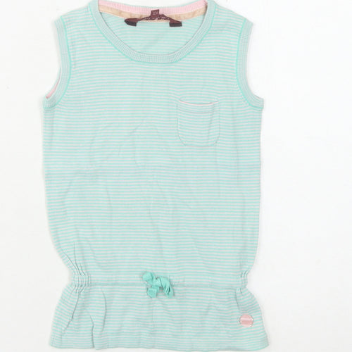 Ted Baker Girls Green Striped Tank Top 2-3 Years