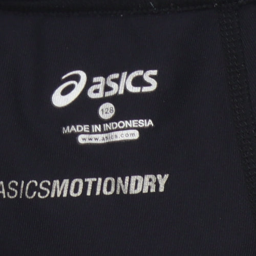 Asics Girls Black Cropped Leggings - 8-9 Years Activewear