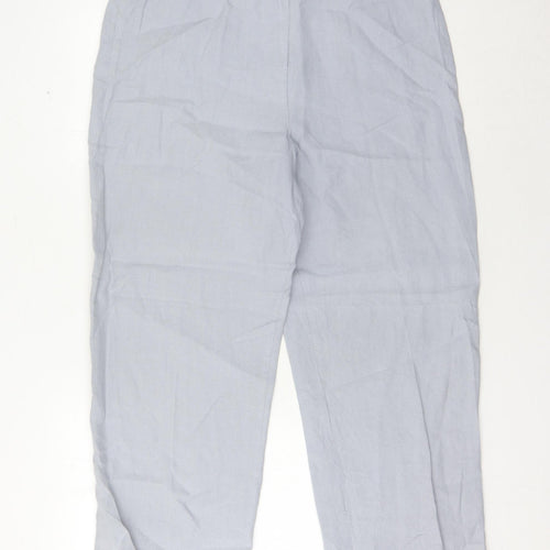 Eastex Women’s Grey Linen Trousers, Size 14