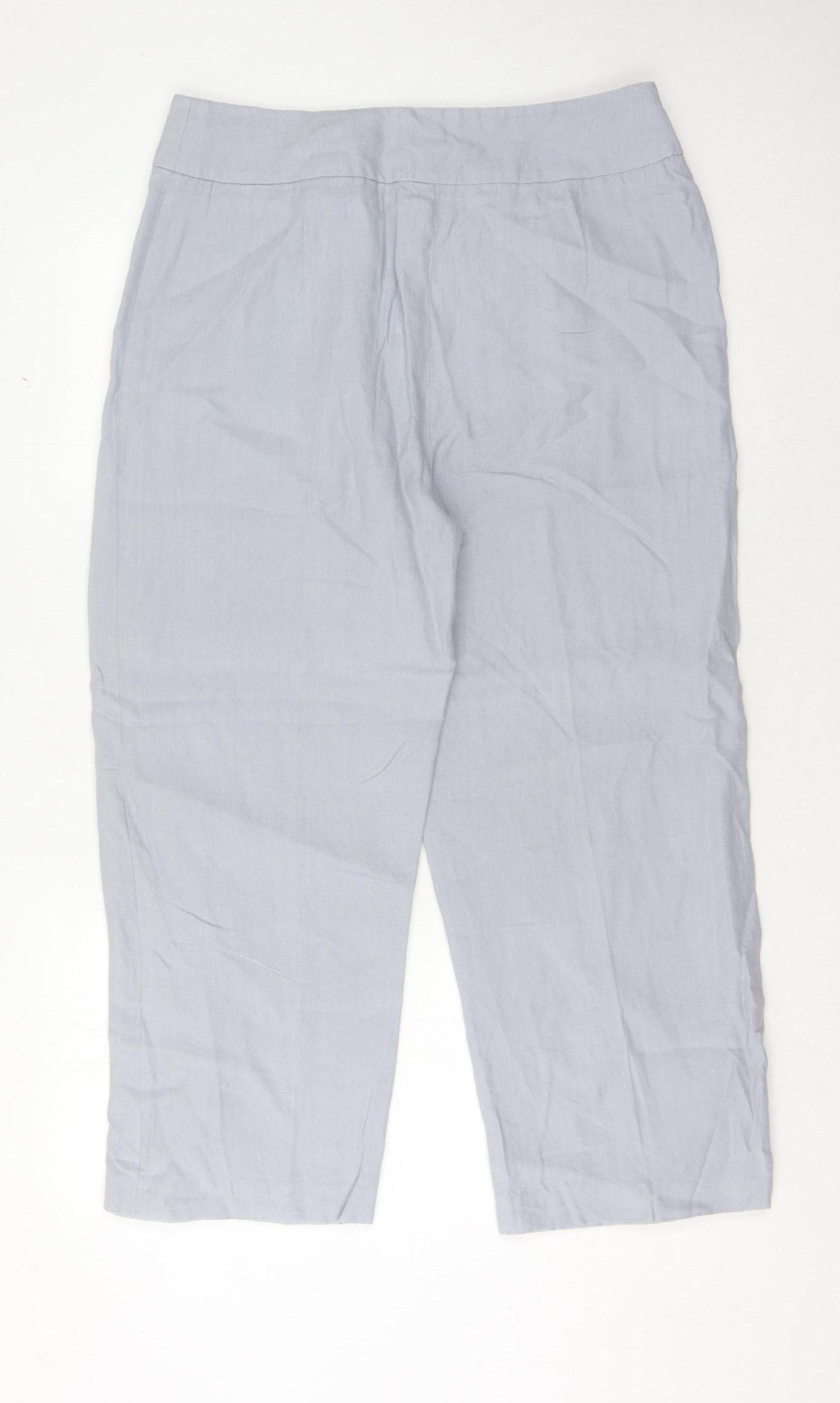 Eastex Women’s Grey Linen Trousers, Size 14