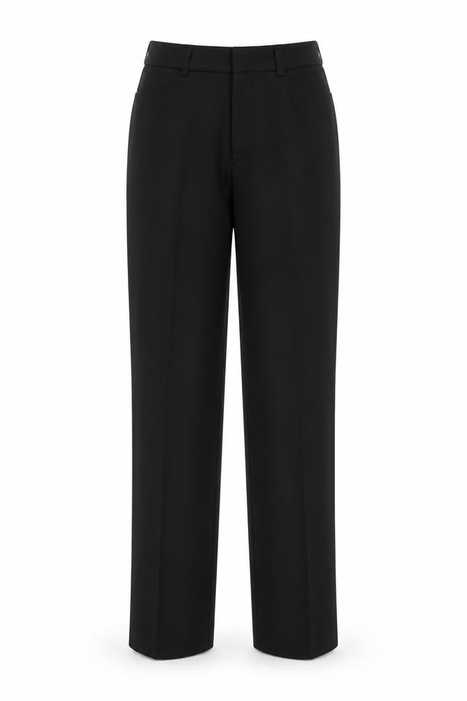 Front view of Ben Sherman Women's Black Straight Trousers, size 26R