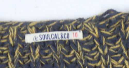 SoulCal & Co Womens Multicoloured Chunky Knit Pullover Jumper Size 10
