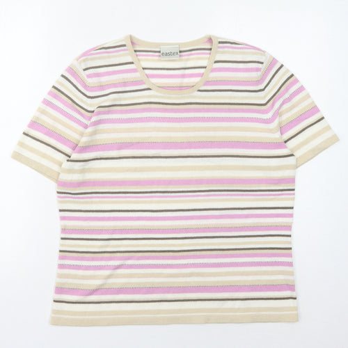 Eastex Women's Multicoloured Striped Pullover Jumper Size 12