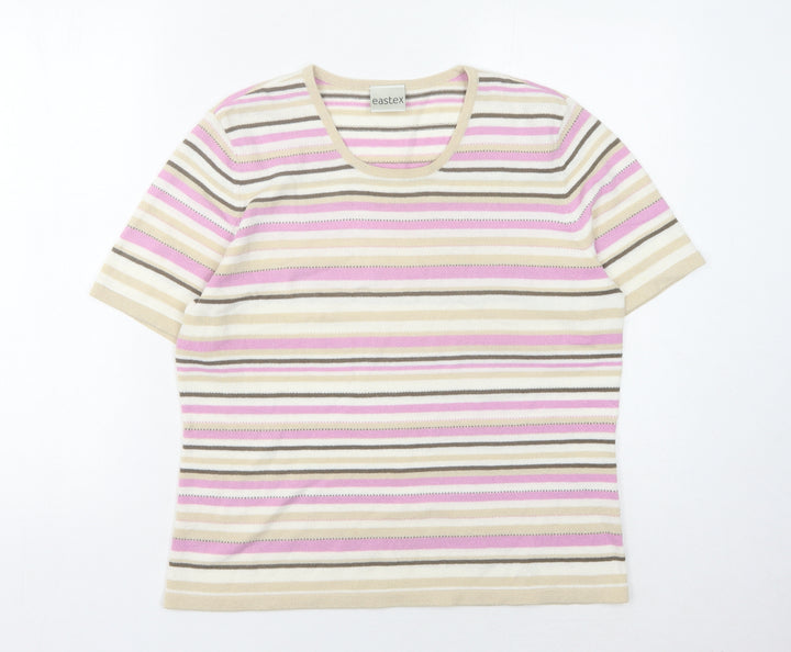 Eastex Women's Multicoloured Striped Pullover Jumper Size 12