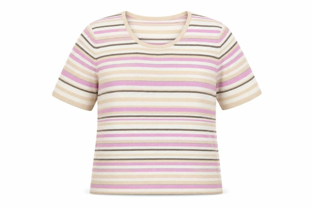 Front view of Eastex Women's Multicoloured Striped jumper, size 12