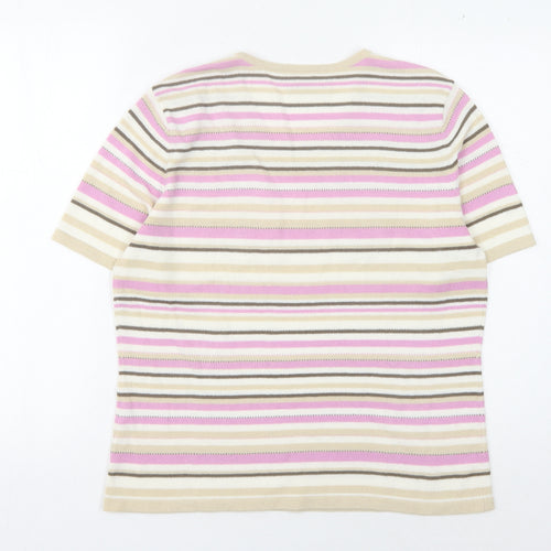 Eastex Women's Multicoloured Striped Pullover Jumper Size 12