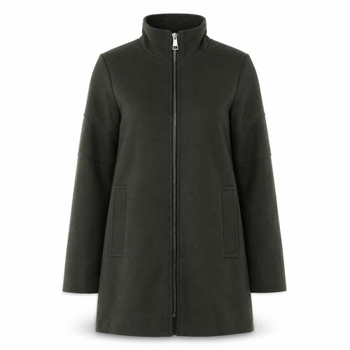Jacqueline de Yong Women's Green Long Coat, Size S, Casual Style