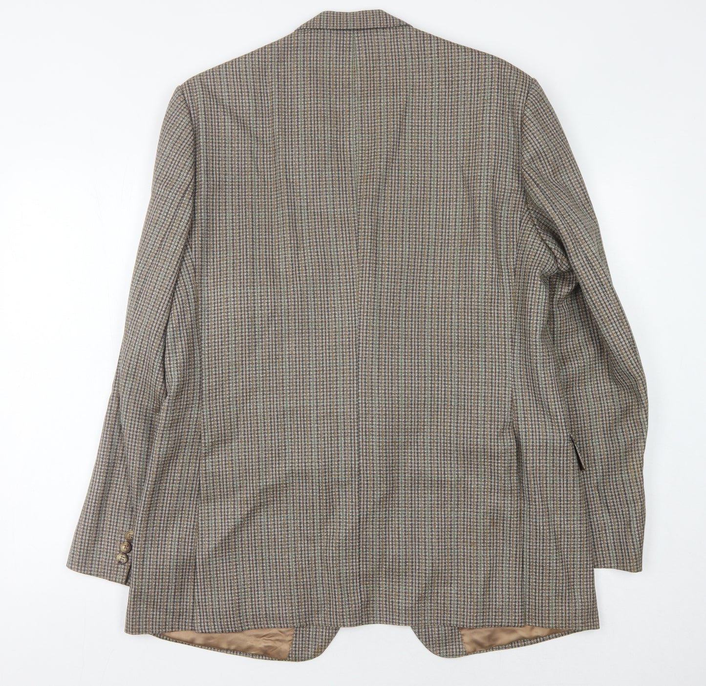 Magee Men's Brown Check Blazer 44 Reg Single-Breasted