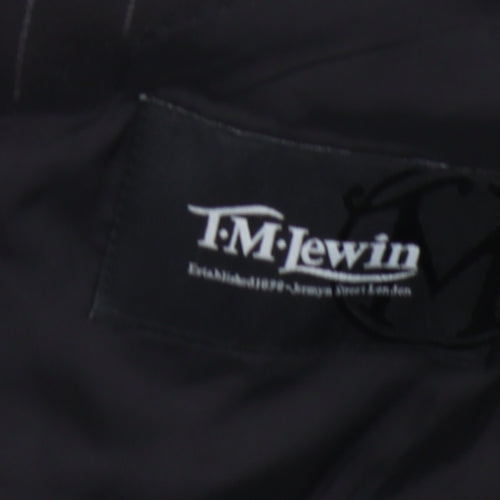T.M. Lewin Men's Black Wool Striped Blazer Size 39