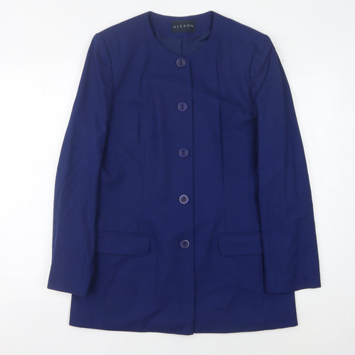 Alexon Women's Blue Wool Long Suit Jacket Size 12