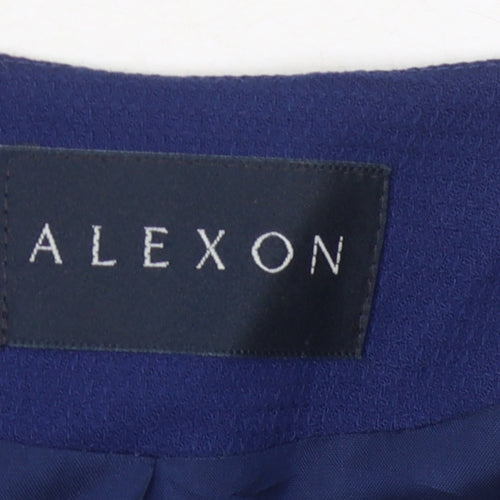 Alexon Women's Blue Wool Long Suit Jacket Size 12
